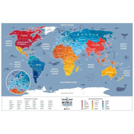CARTE À GRATTER WEEK-END WORLD PAPIER (40 X 60 CM)