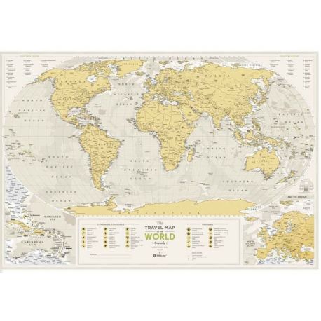 CARTE À GRATTER GEOGRAPHY WORLD PAPIER (60 X 88 CM)
