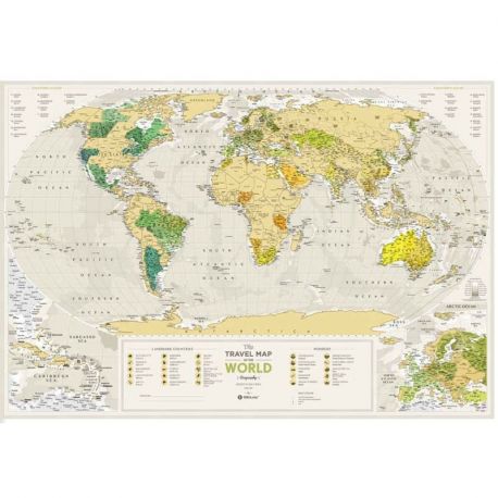 CARTE À GRATTER GEOGRAPHY WORLD PAPIER (60 X 88 CM)