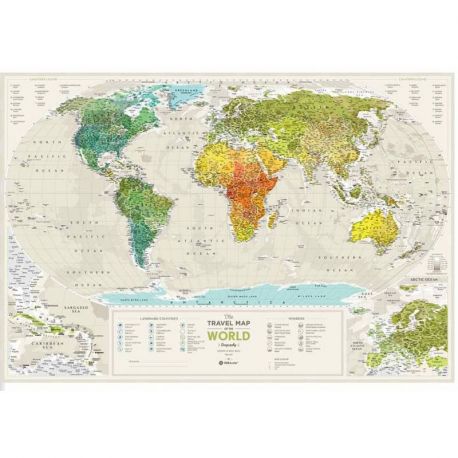 CARTE À GRATTER GEOGRAPHY WORLD PAPIER (60 X 88 CM)