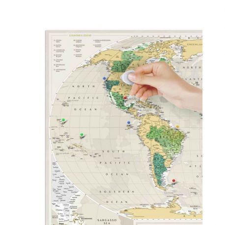 CARTE À GRATTER GEOGRAPHY WORLD PAPIER (60 X 88 CM)