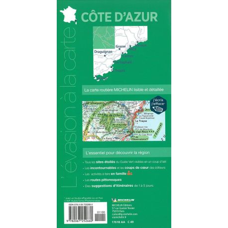 COTE D AZUR - HYERES-CANNES-NICE- MENTON - PLASTIFIEE