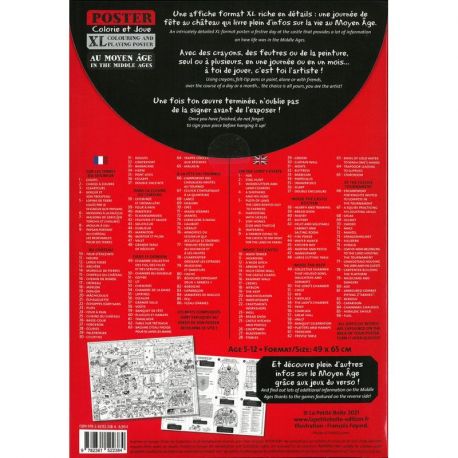 POSTER COLORIE ET JOUE AU MOYEN-ÂGE