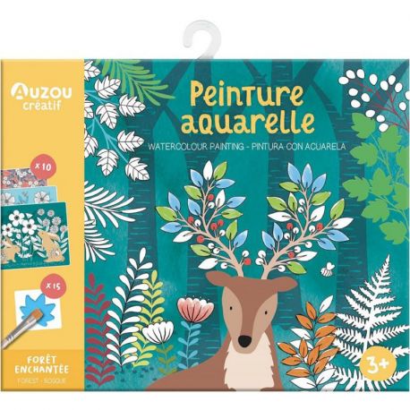 PEINTURE AQUARELLE  FORET ENCHANTEE