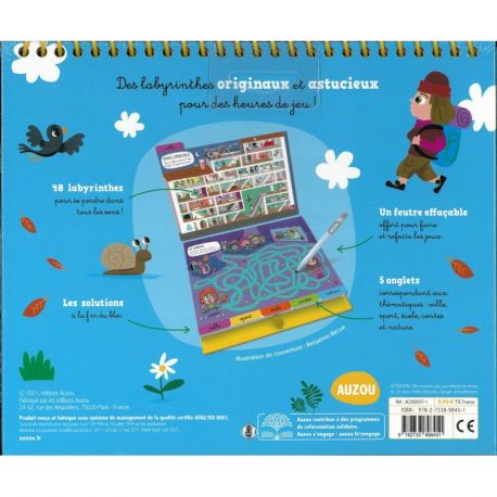 48 LABYRINTHES - TROUVE LE BON CHEMIN !  25 PAGES PLASTIFIEES