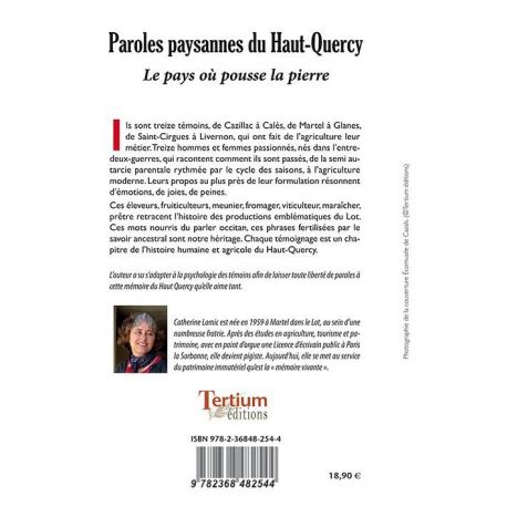 PAROLES PAYSANNES DU HAUT-QUERCY LE PAYS OU POUSSE LA PIERRE