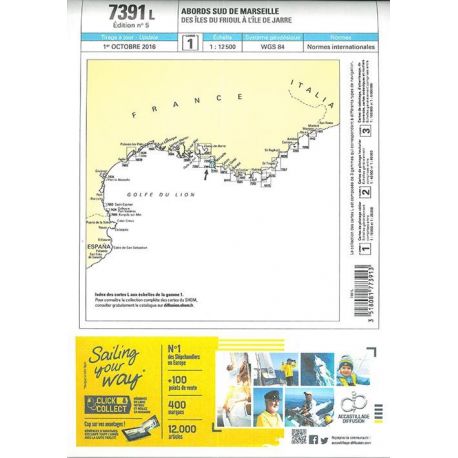 7391L ABORDS SUD DE MARSEILLE - ILES DU FRIOUL A ILE DE JARRE