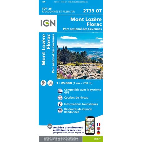 2739OT MONT LOZERE, FLORAC, PN DES CEVENNES / RECTO