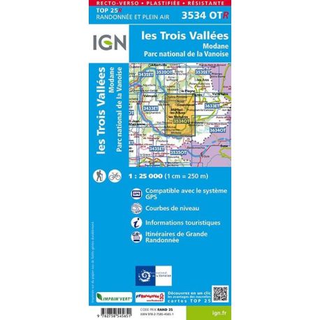 3534OTR LES TROIS VALLEES - MODANE PN VANOISE/RESISTANTE /RECTO-VERSO