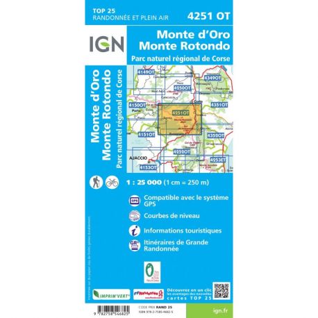 4251OT MONTE D'ORO - MONTE ROTONDO PNR DE CORSE