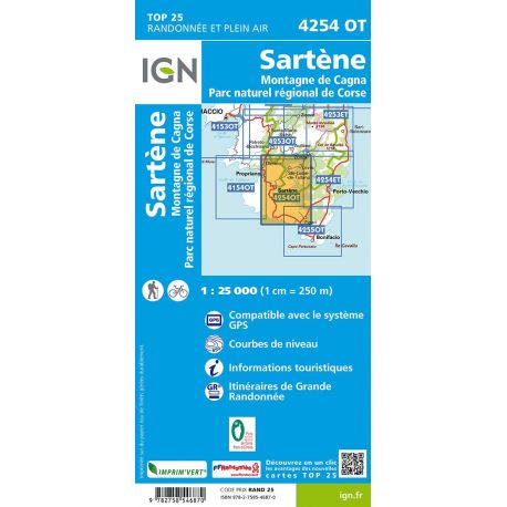 4254OT SARTENE - MONTAGNE DE CAGNA PNR DE CORSE
