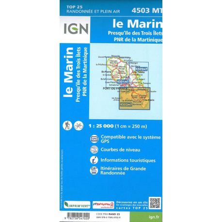 4503MT MARIN  RIVIERE-SALEE PRESQU'ÎLE DES TROIS ÎLETS - PNR