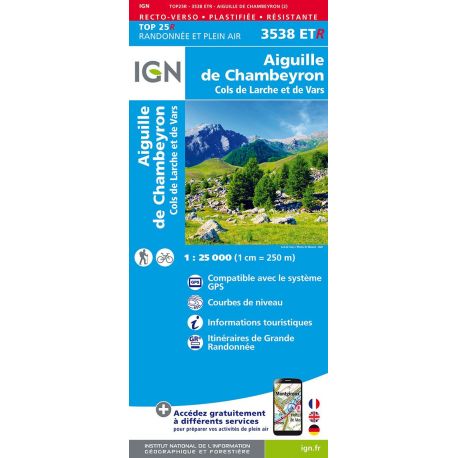 3538ETR AIGUILLE DU CHAMBEYRON.COLS LARCHE ET DE VARS RESISTANTE