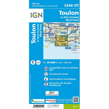 3346OT TOULON LE GROS CERVEAU MONT FARON
