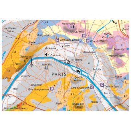 PARIS ET SES ENVIRONS A PLAT 89X63