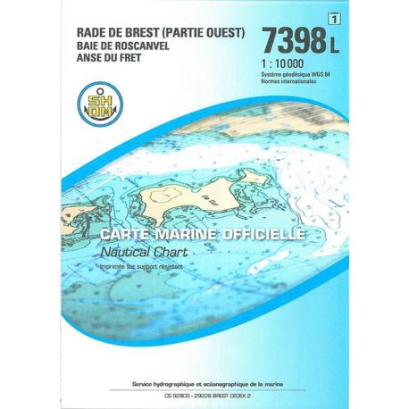 7398L RADE DE BREST (PARTIE OUEST) BAIE DE ROSCANVEL - ANSE DU FRET
