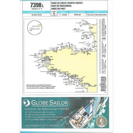 7398L RADE DE BREST (PARTIE OUEST) BAIE DE ROSCANVEL - ANSE DU FRET
