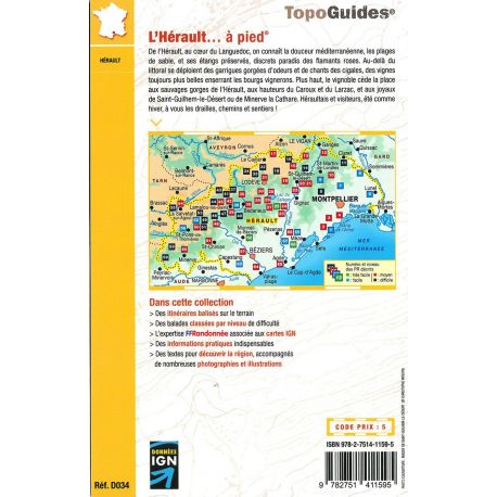L'HERAULT - A PIED DU HAUT LANGUEDOC A LA MEDITERRANEE D034