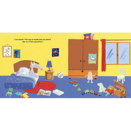 LA JOURNEE DE P'TIT LOUP - MON CAHIER D'AUTOCOLLANTS