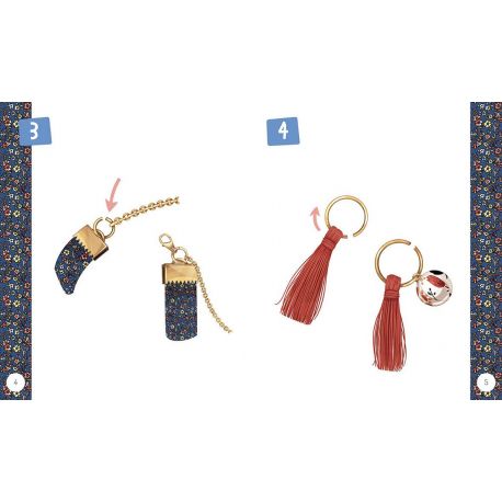 MON SUPER COLLIER EN LIBERTY A POMPON