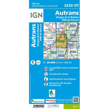 3235OT AUTRANS  GORGES DE LA BOURNE PNR VERCORS