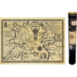 CARTE DES LEGENDES DU ROI ARTHUR 58 CM X 40 CM