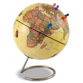 GLOBE 23 CM ANTIQUE MAGNETIQUE + 6 MAGNETS