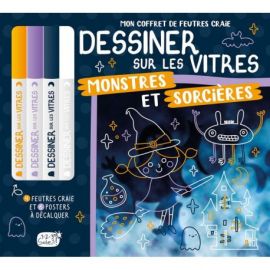DESSINER SUR LES VITRES MONSTRES ET SORCIERES