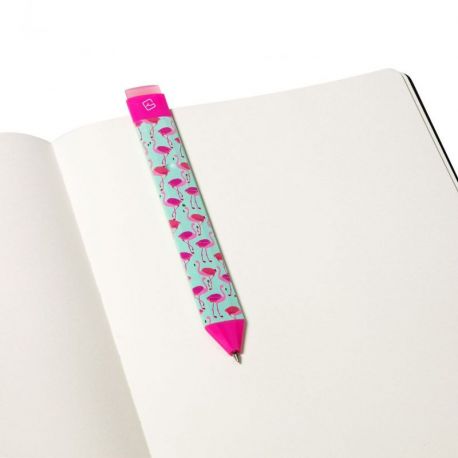 STYLO MARQUE PAGE FLAMANT ROSE