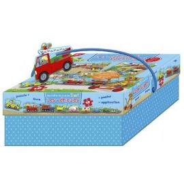 PUZZLE BOX 3 EN 1 LES VEHICULES