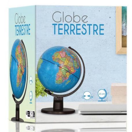 GLOBE 25 CM BLEU NON LUMINEUX POLITIQUE