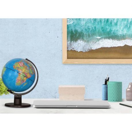 GLOBE 25 CM BLEU NON LUMINEUX POLITIQUE