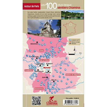 AUTOUR DE PARIS LES 100 PLUS BEAUX SENTIERS