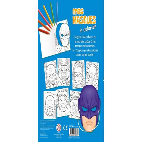 HEROS ET MONSTRES 8 MASQUES A COLORIER