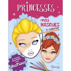 PRINCESSES - 8 MASQUES A COLORIER