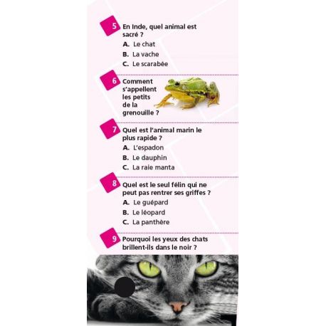 QUIZ DES ANIMAUX