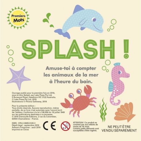 LIVRE BAIN - SPLASH! LES ANIMAUX DE LA MER