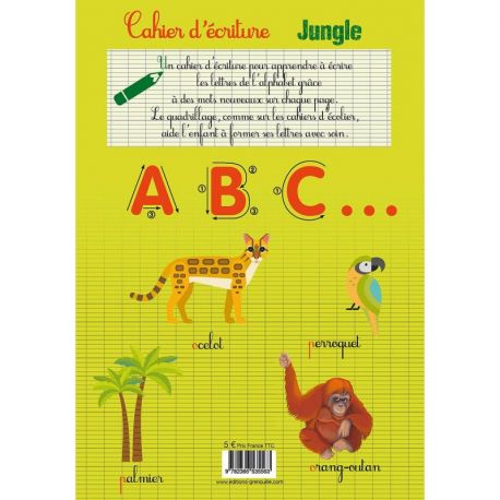 CAHIER D'ECRITURE - JUNGLE
