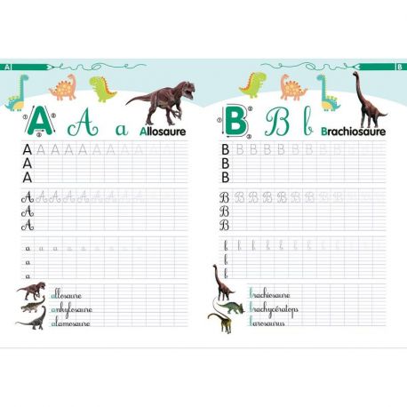 CAHIER D'ECRITURE - DINOSAURE