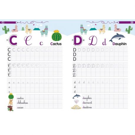 CAHIER D'ECRITURE - LAMA