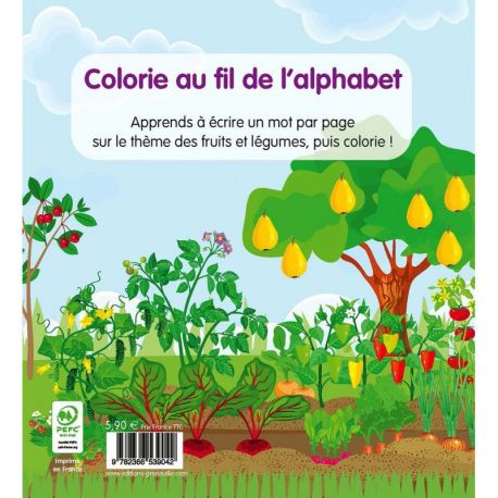FRUITS ET LEGUMES - MON ABC A COLORIER