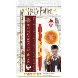 KIT PAPETERIE HARRY POTTER STYLO - CRAYON DE BOIS - REGLE - GOMME - TAILLE-CRAYON