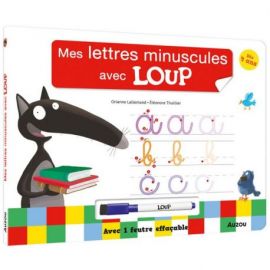 LES LETTRES MINUSCULES AVEC LOUP LIVRE ARDOISE DES 4 ANS