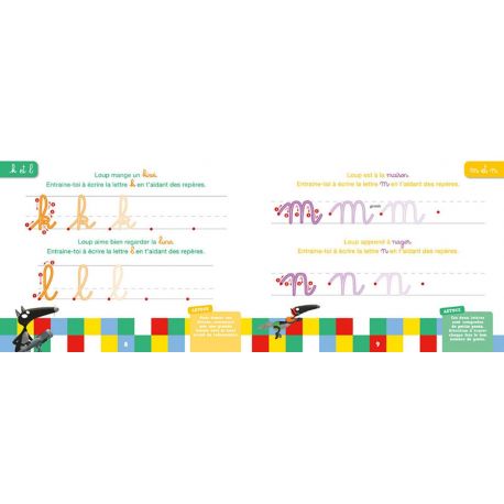 LES LETTRES MINUSCULES AVEC LOUP LIVRE ARDOISE DES 4 ANS