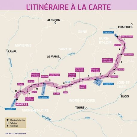 VALLEE DU LOIR A VELO GRANDS ITINERAIRES A VELO