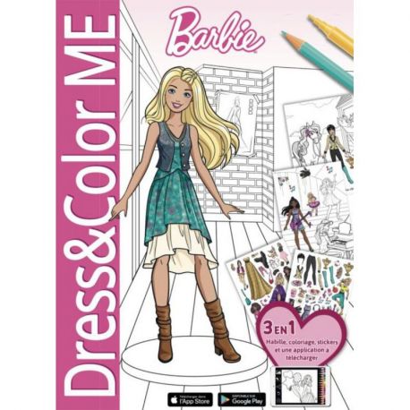 BARBIE DRESS & COLOR ME