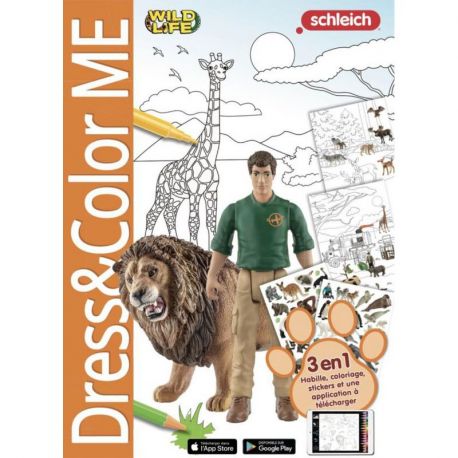 SCHLEICH WILD LIFE DRESS & COLOR ME