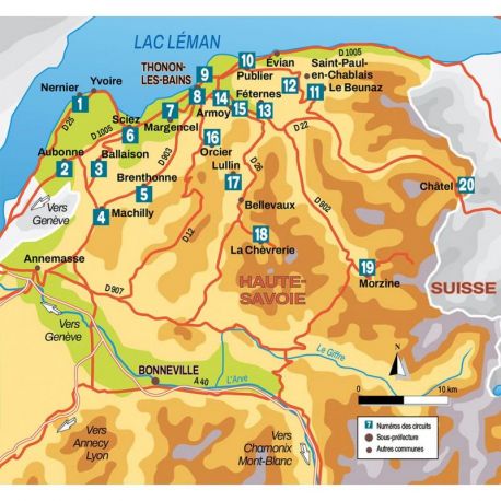 BOUCLES A VELO - AUTOUR DU LAC LEMAN