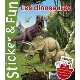 DINOSAURES STICKER AND FUN - 2 EN 1