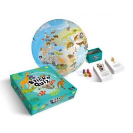 JEU ANIMAUX DU MONDE STICK AND QUIZ GLOBE 30CM